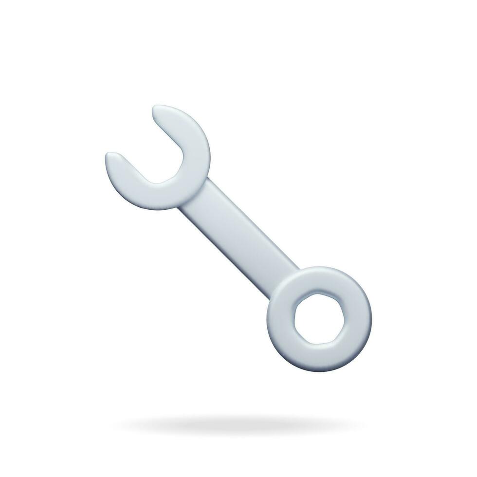 3d Wrench Tool Isolated on White vector