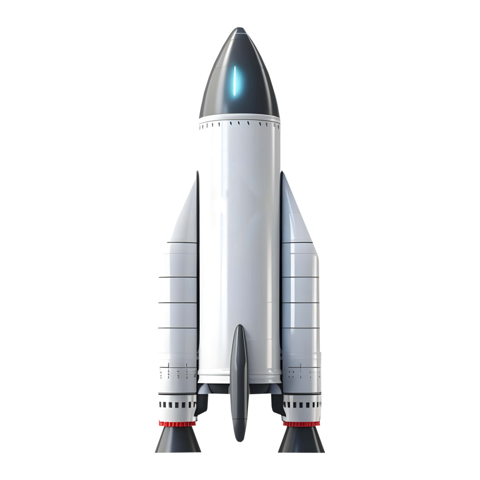 AI generated 3D Rendering of a Space Rocket on Transparent Background - Ai Generated png