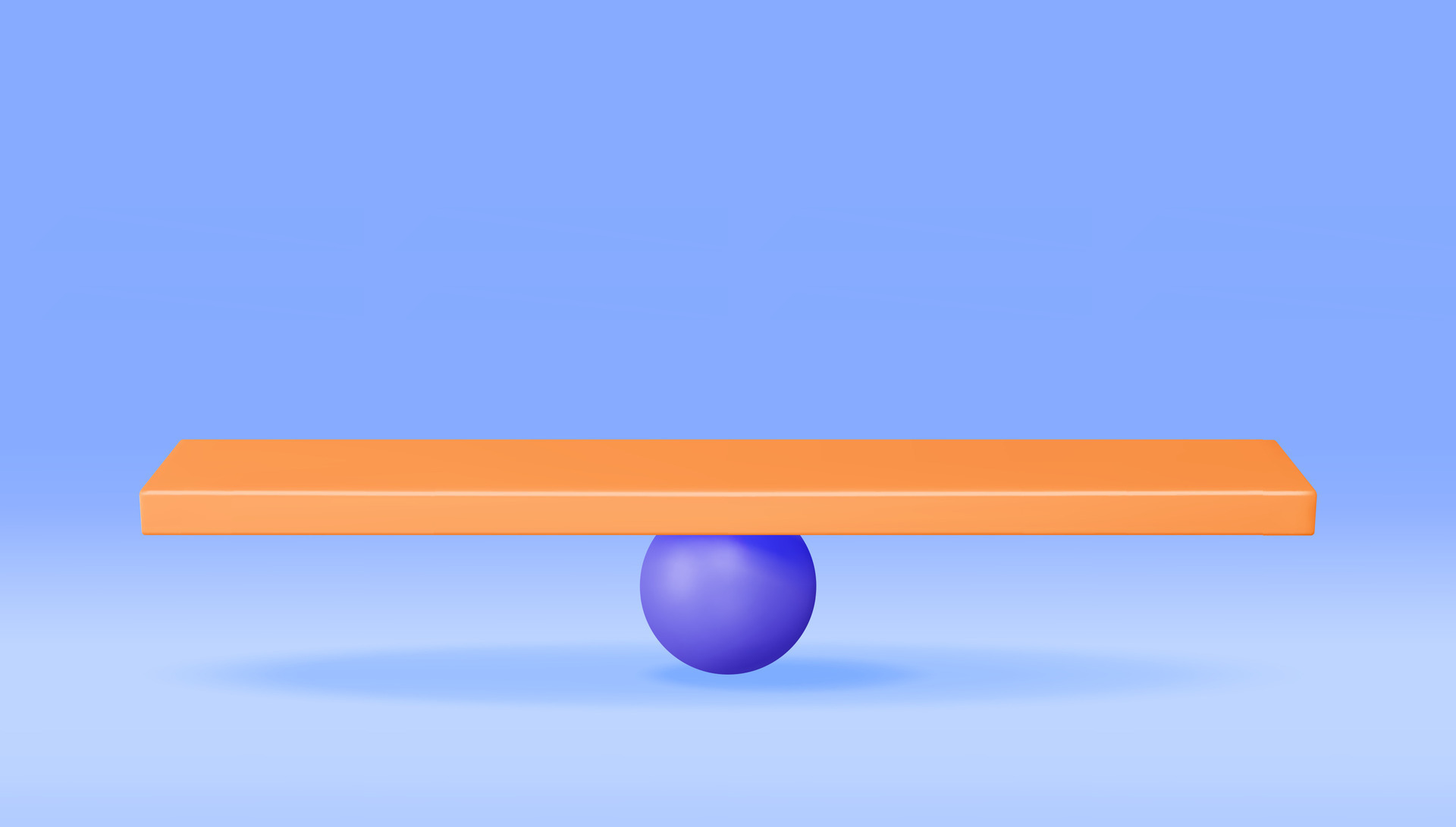 3D Seesaw Scales Isolated. Render Empty Weight Measuring Seesaw Scale