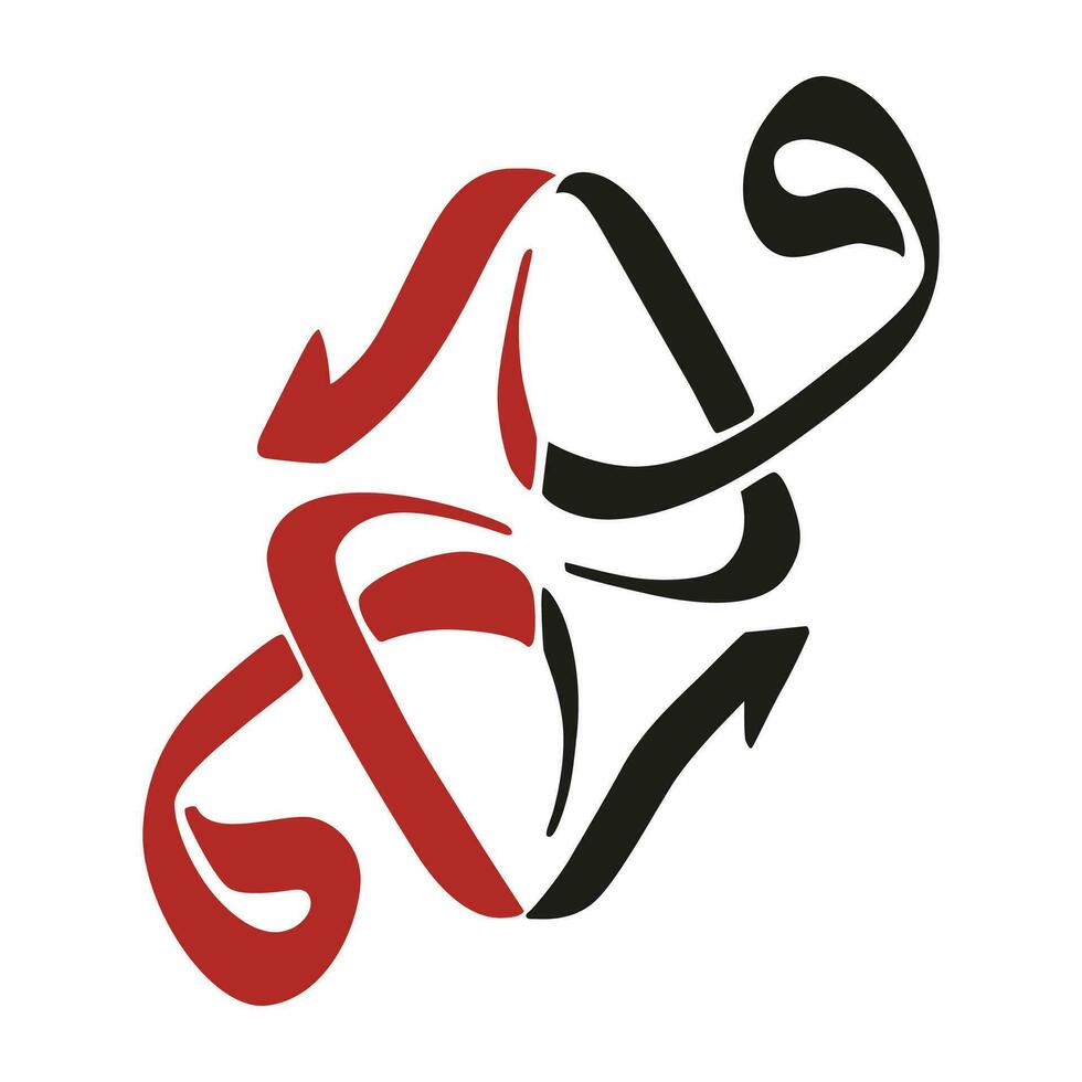 Vector illustration of Arabic Calligraphy English Meaning Friendly