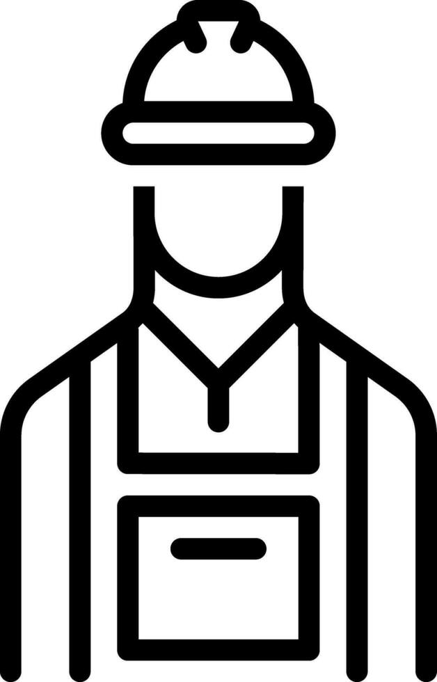 Black line icon for labor vector