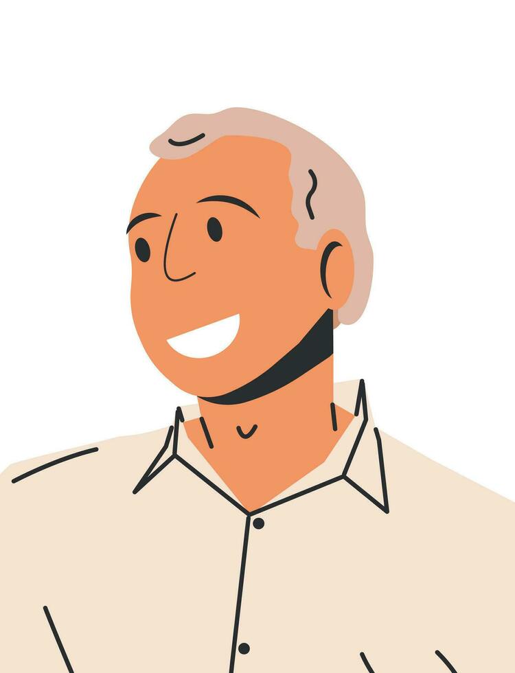 Happy Man in Casual Clothes Isolated. Young Smiling Male Character. Cheerful Boy. Guy Rejoicing or Celebrating, Positive Emotions or Success. Cartoon Flat Vector Illustration