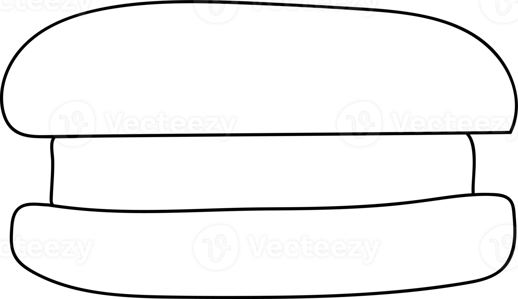 Macaron doodle illustration on transparent background. png