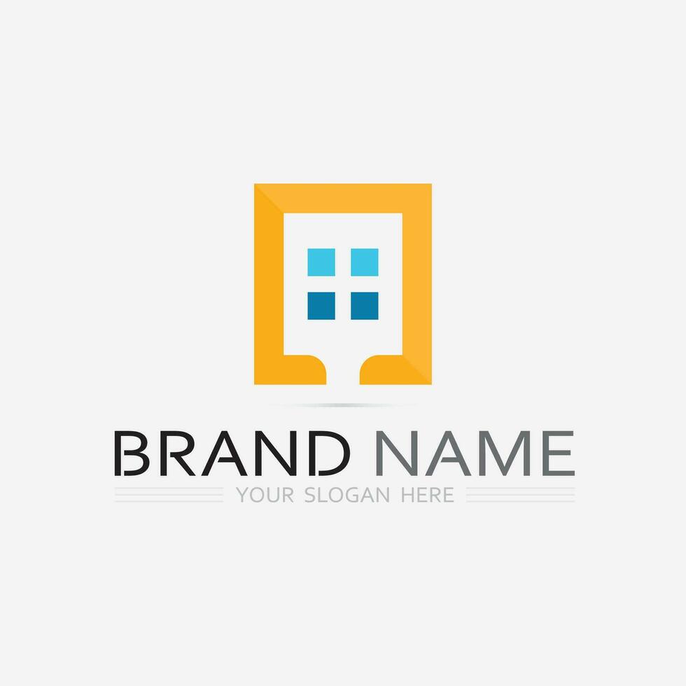 Building logo vector illustration design,Real Estate logo template, Logo symbol icon