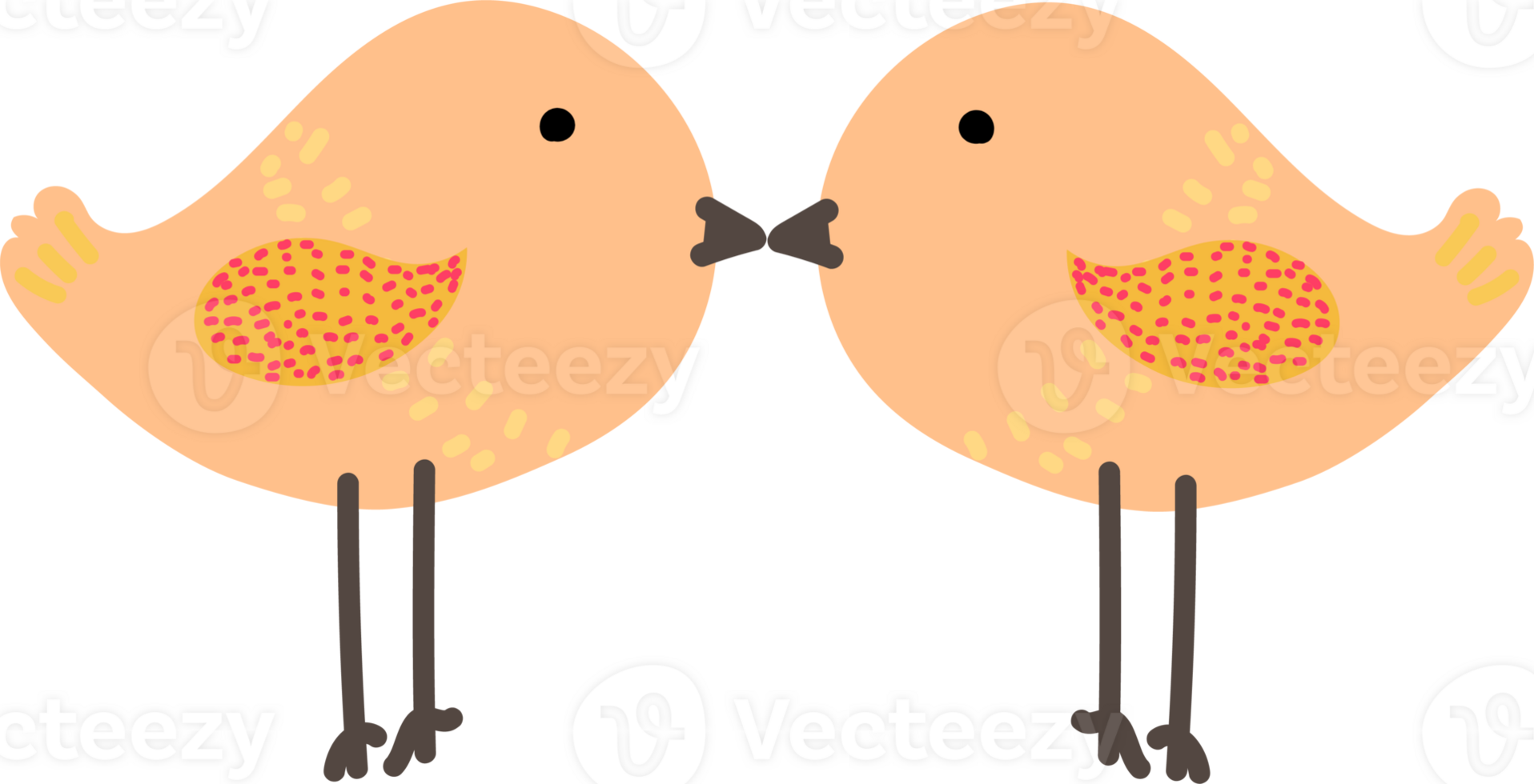 Cute bird cartoon illustration on transparent background. 35865873 PNG