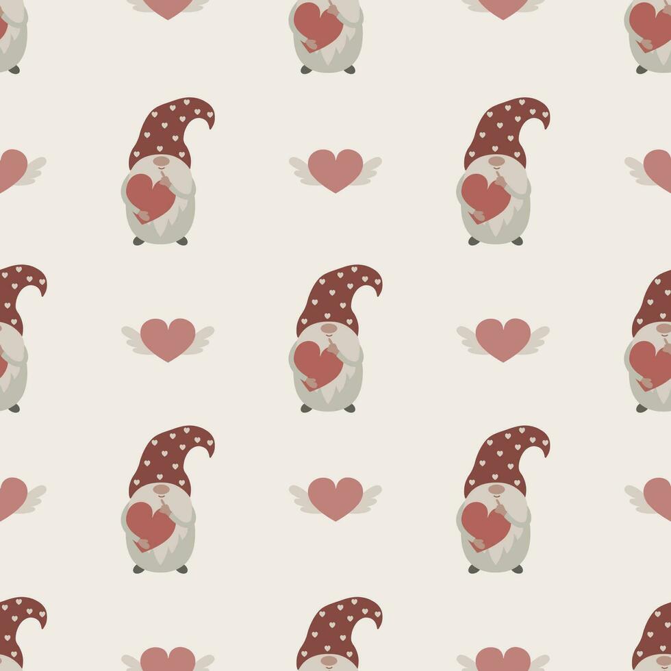 Love gnome vector background.