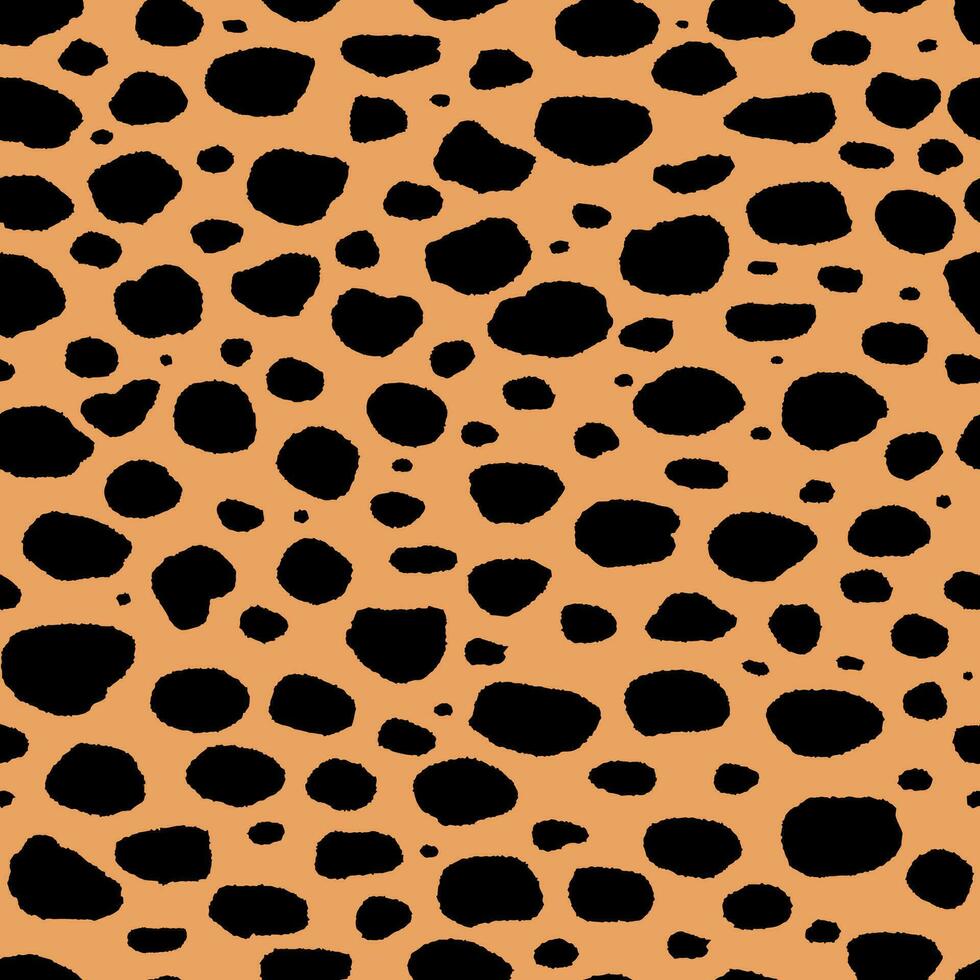 Leopard skin. Seamless pattern with animal print. vector