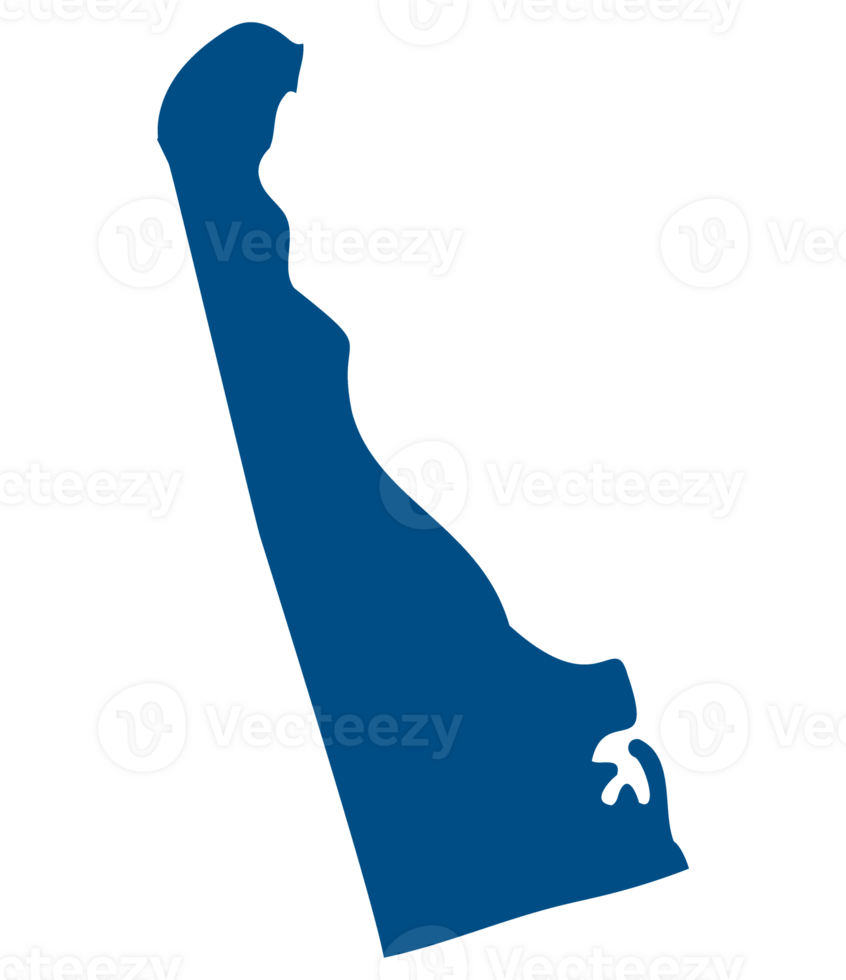 Delaware state map. Map of the U.S. state of Delaware. png