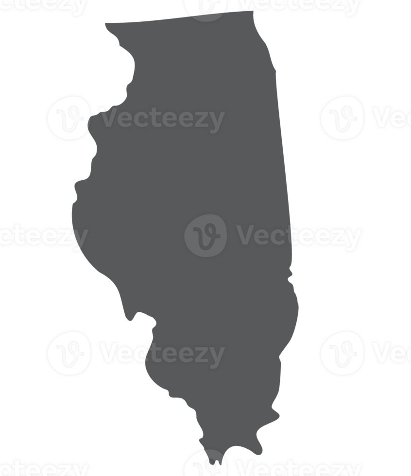 Illinois state map. Map of the U.S. state of Illinois. png