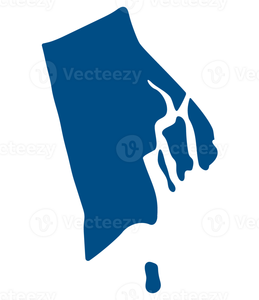 Rhode Island state map. Map of the U.S. state of Rhode Island. png