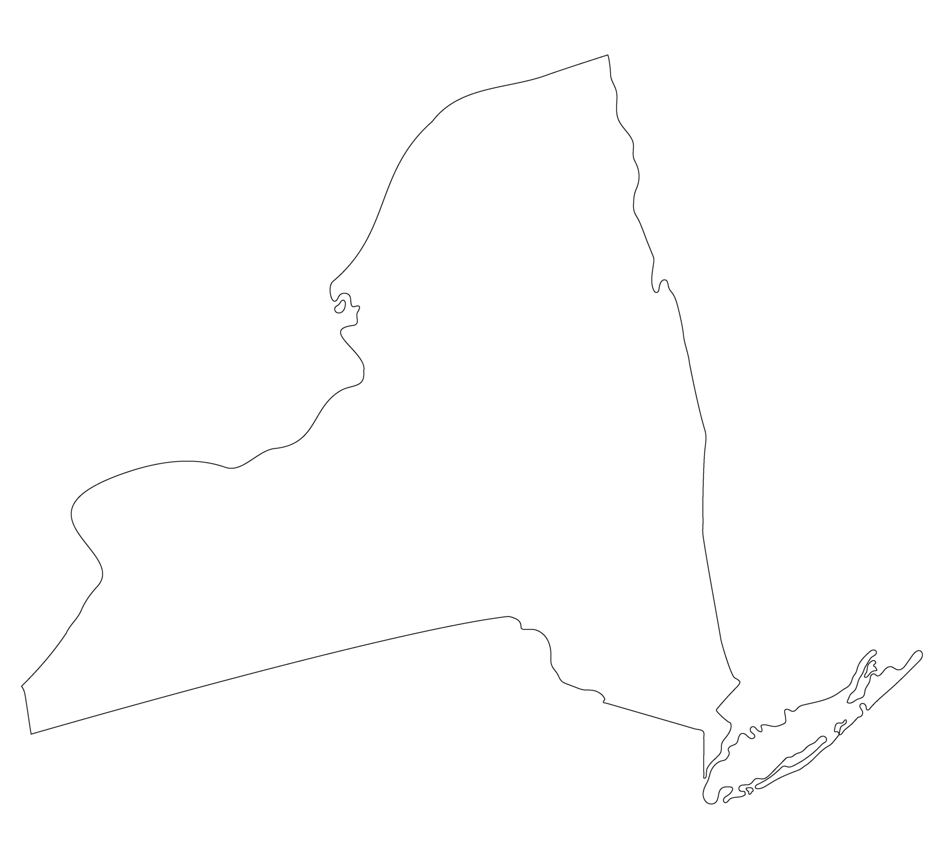 New York state map. Map of the U.S. state of New York. 35866222 PNG