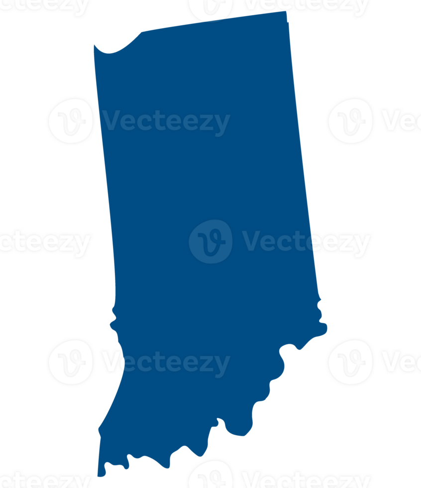 Indiana state map. Map of the U.S. state of Indiana. png