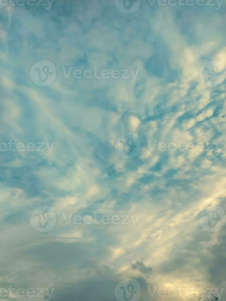 blue sky background with white clouds photo