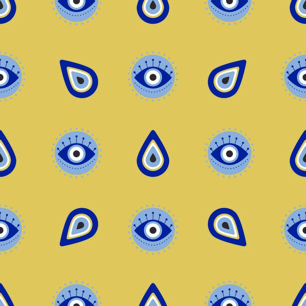 Evil eyes seamless pattern vector