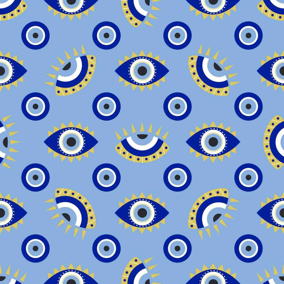 Evil eyes seamless pattern vector