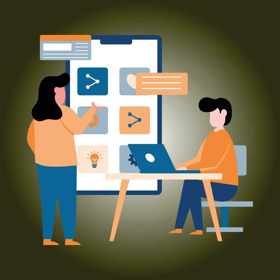 Creative process page vector