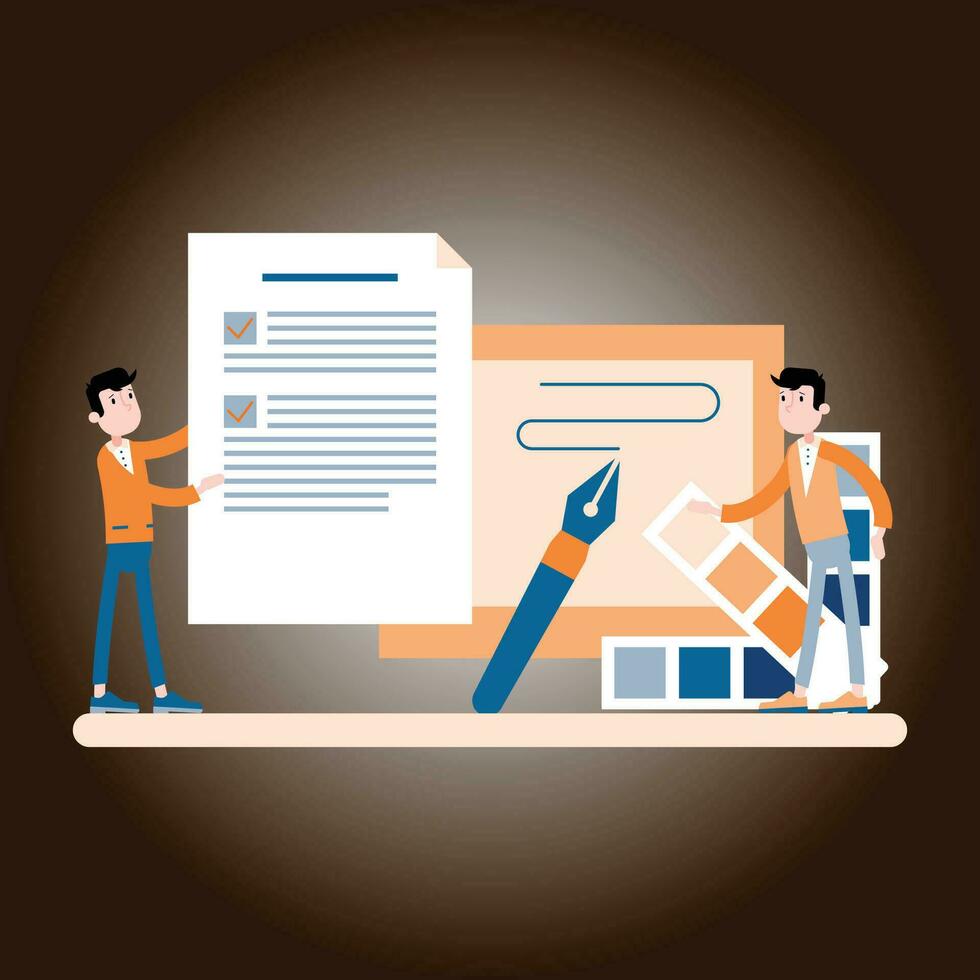 Graphic design teamwork vector