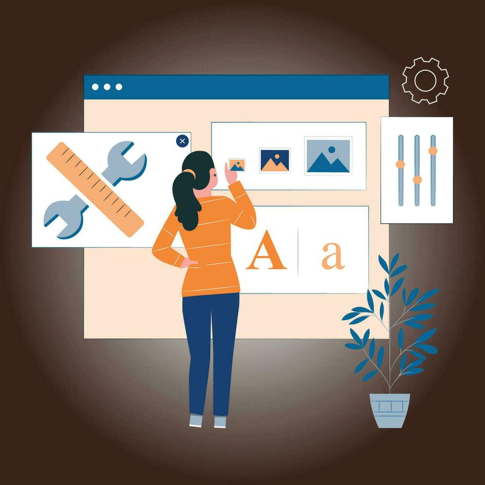 Advanced customization concept vector
