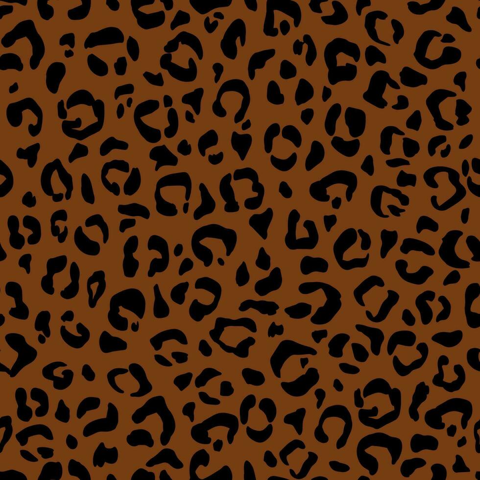 Leopard skin. Seamless pattern with animal print. vector