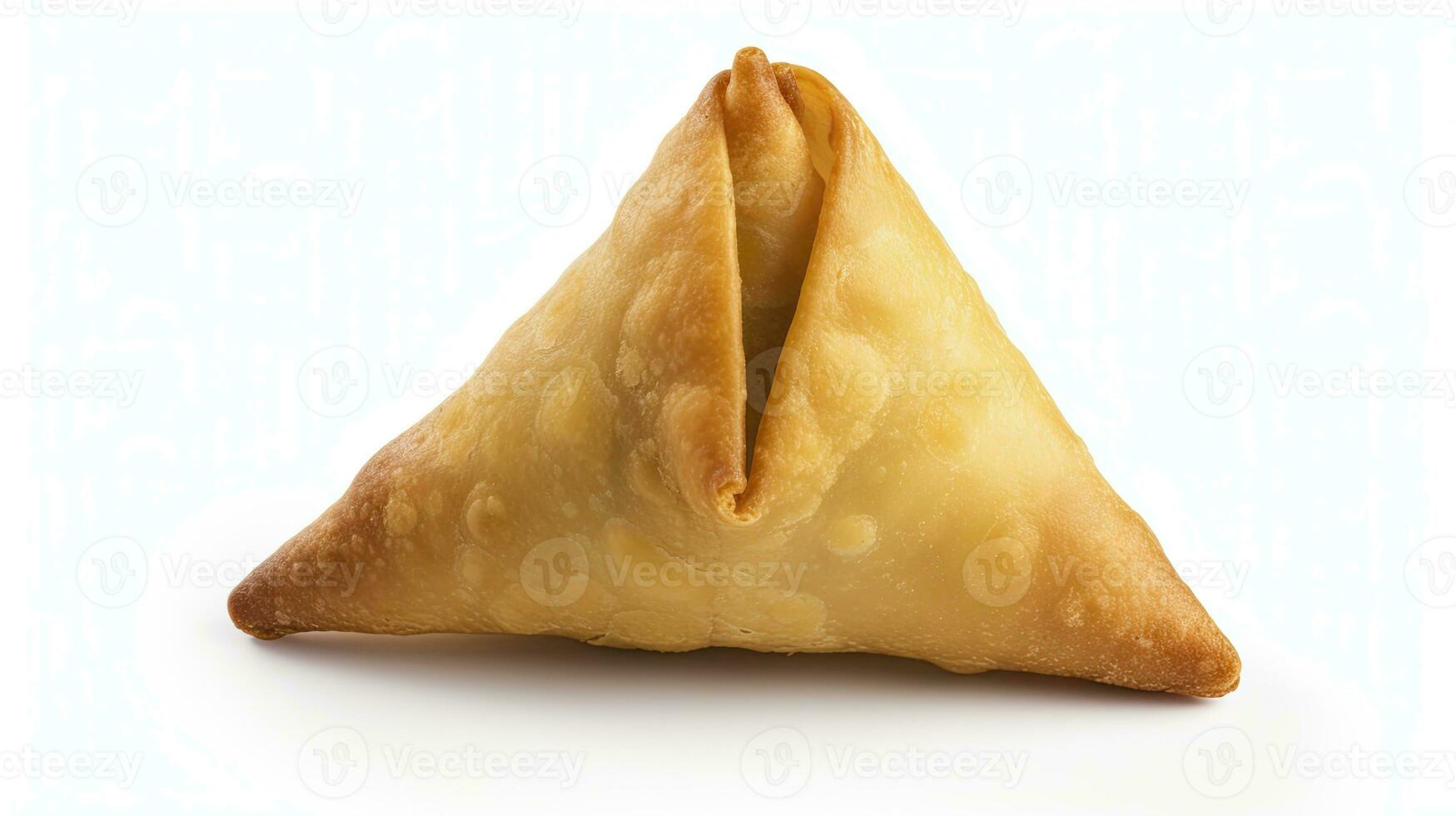 AI generated Tasty samosa isolated on white background.  AI Generated. photo