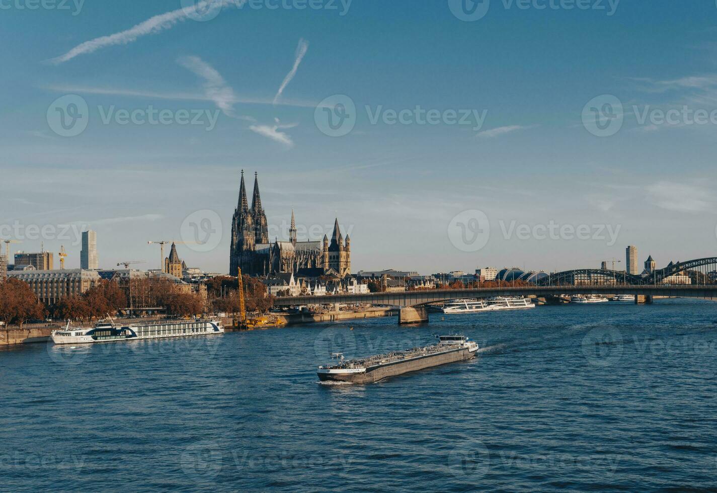 View of Cologne City Center and the Rhine River photo