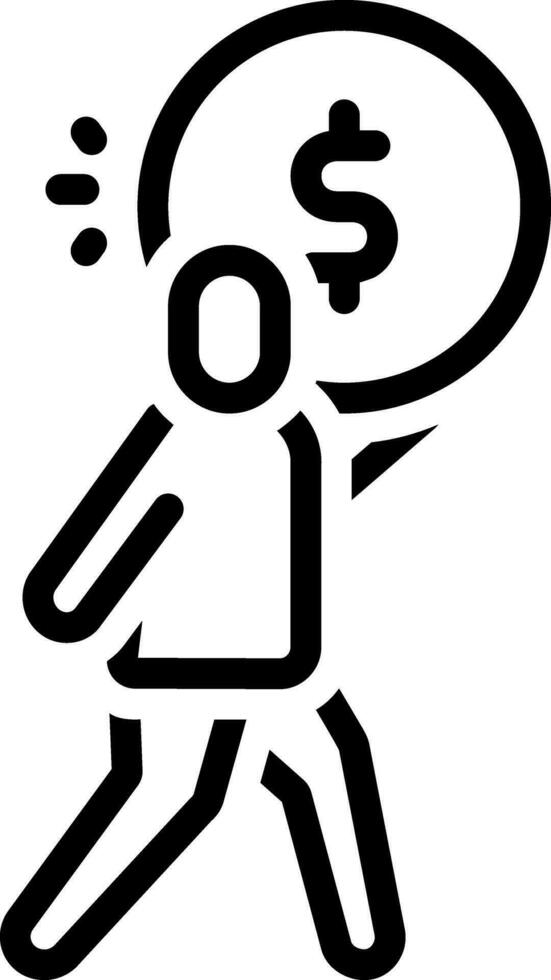 Black line icon for vector