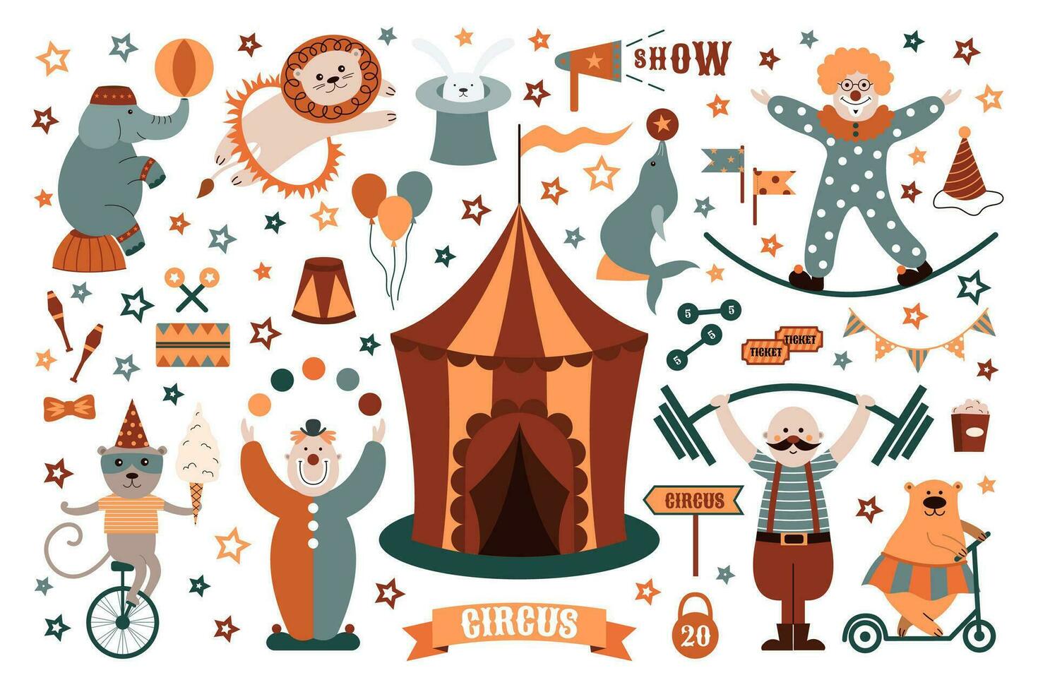 World Circus Day. vector