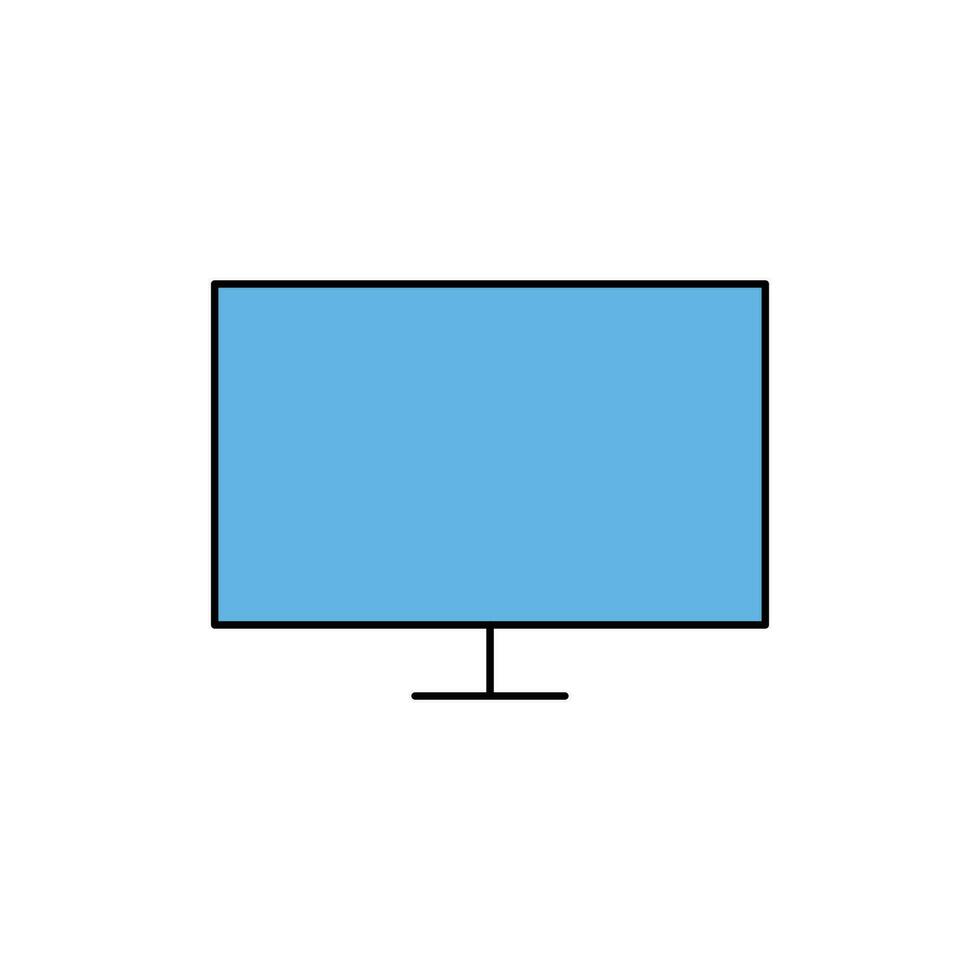 Computer Technology icon. Line, glyph and filled outline colorful version, Monitor Display Screen outline and filled vector sign. Symbol, logo illustration. Different style icons set. Vector graphics