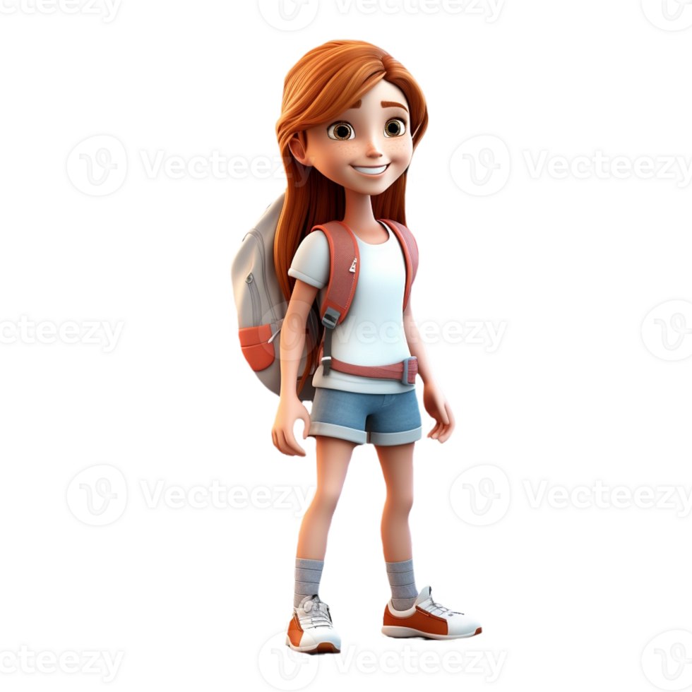 AI generated a 3d woman with isolated on transparent png background. Generated with AI