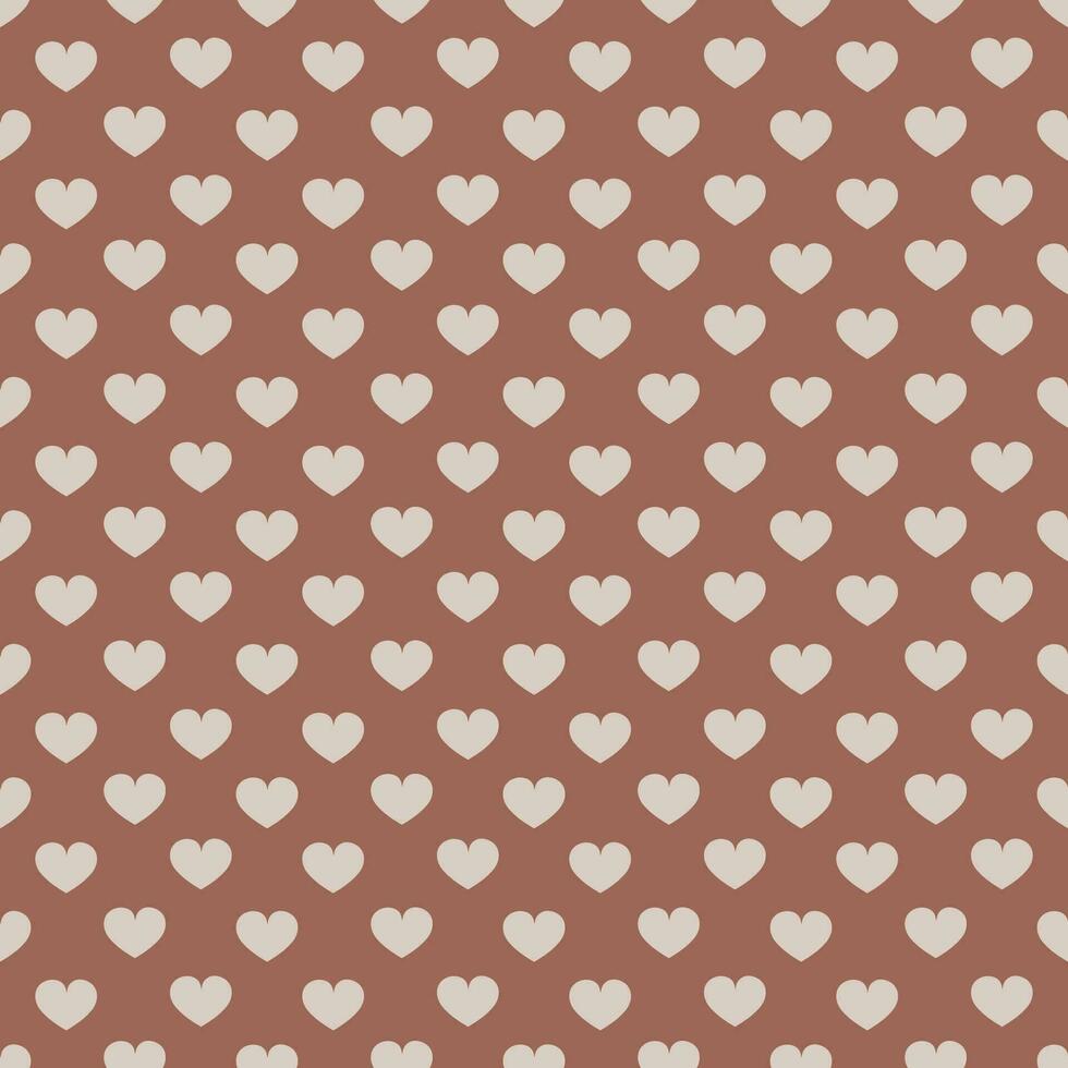 Boho seamless pattern with hearts. vector