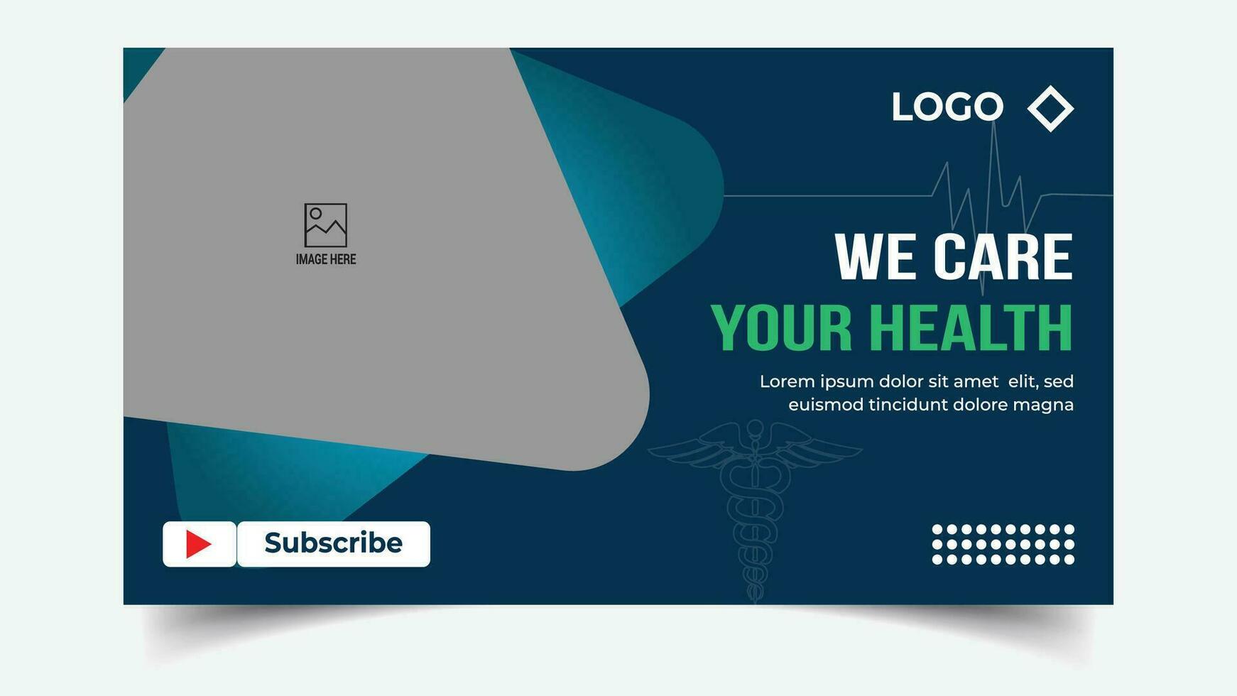 Medical Or Healthcare services provide video cover thumbnail Design vector