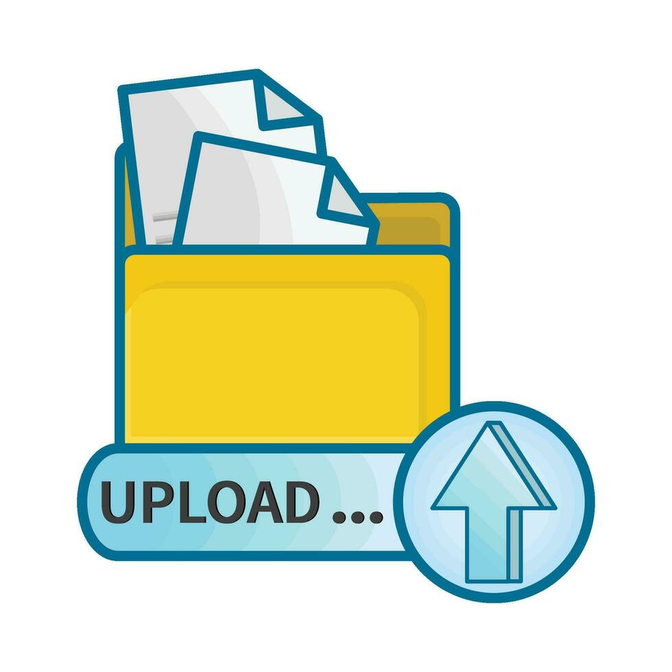 illustration of upload folder vector