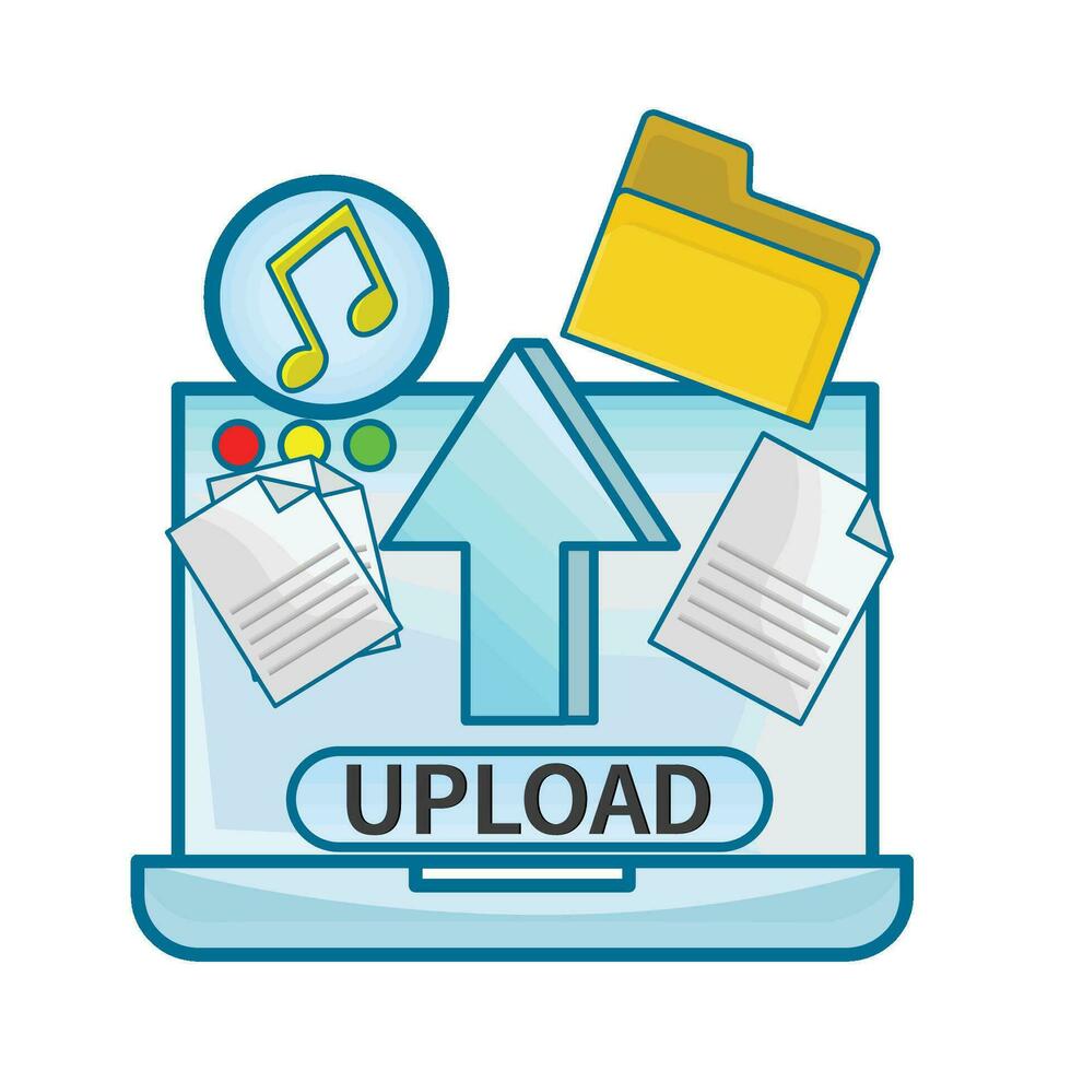 illustration of upload vector