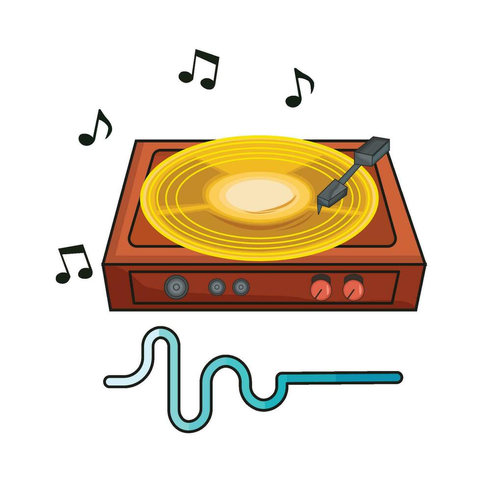 illustration of turntable vector
