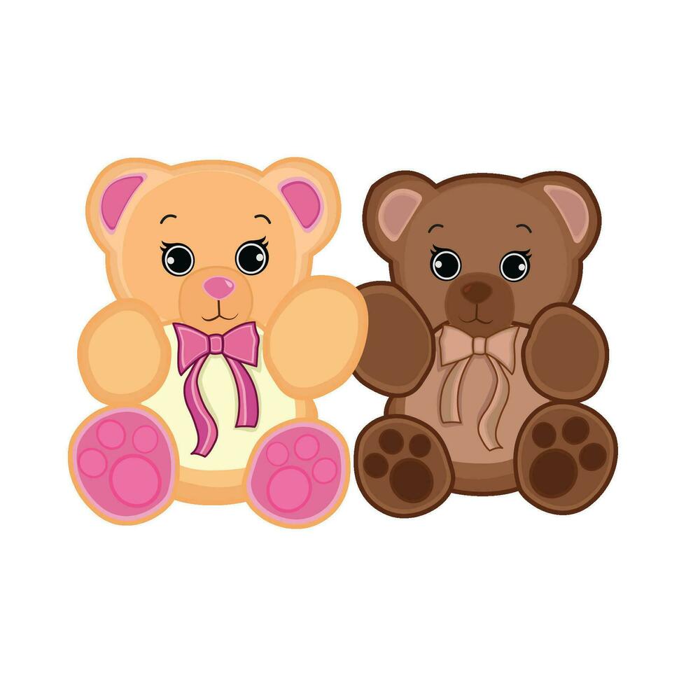 illustration of teddy bears vector