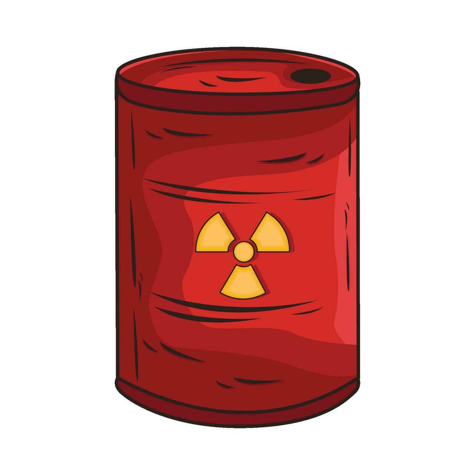 illustration of radioactive barrel vector