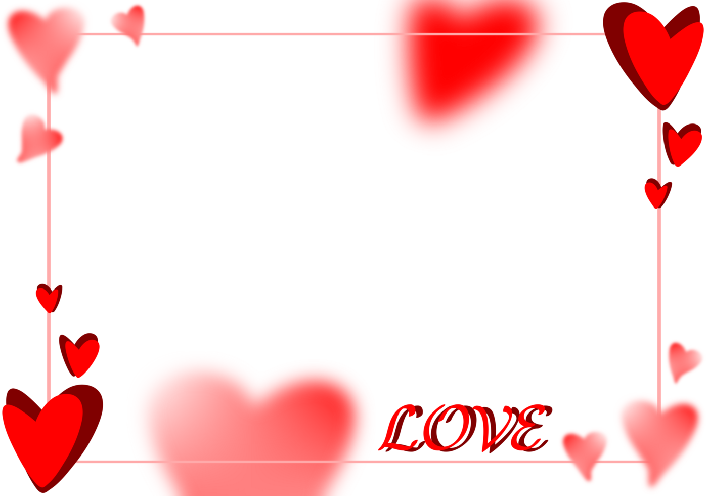 Valentine Frame Border. Love Heart Background png