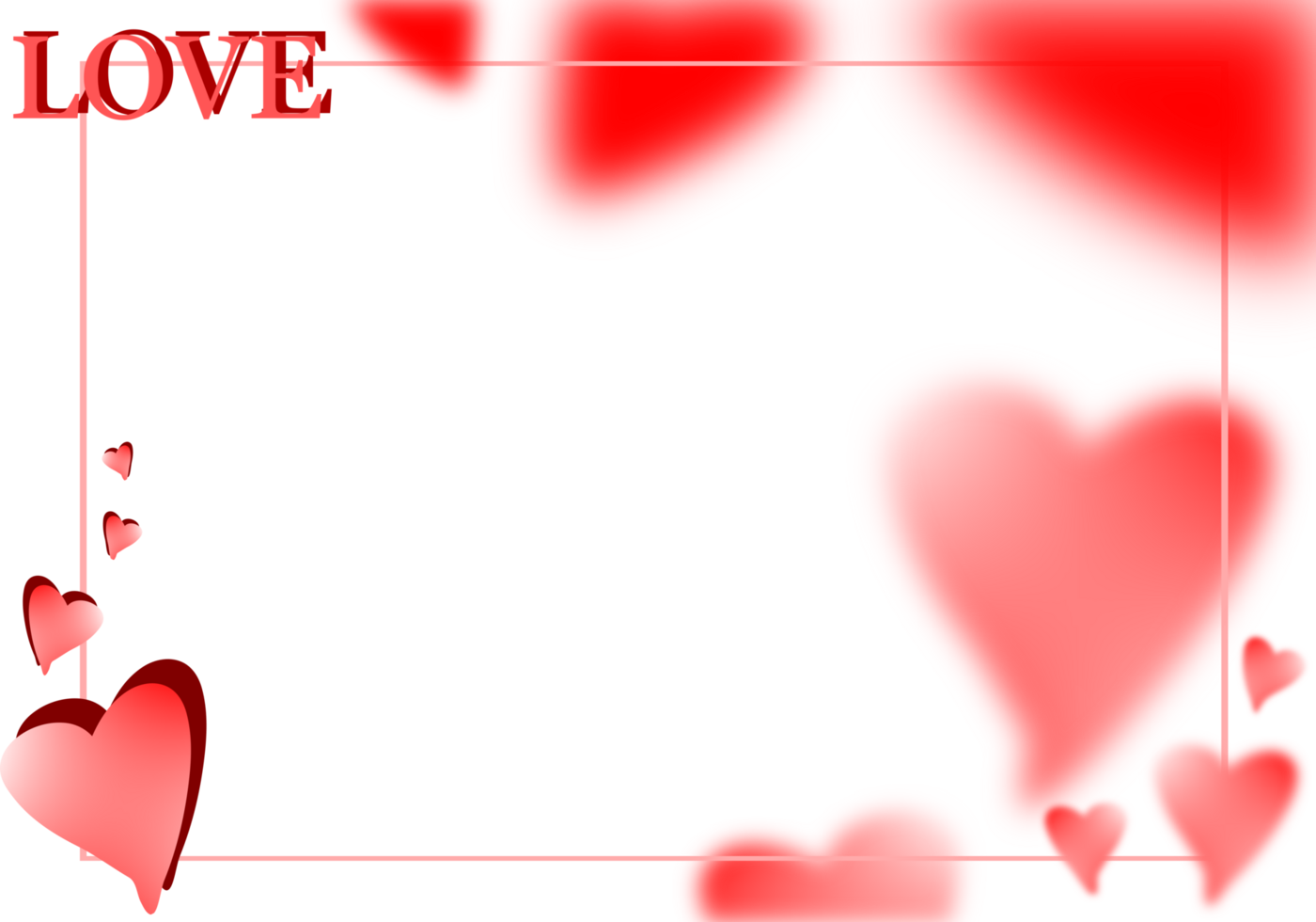 Valentine Frame Border. Love Heart Background png