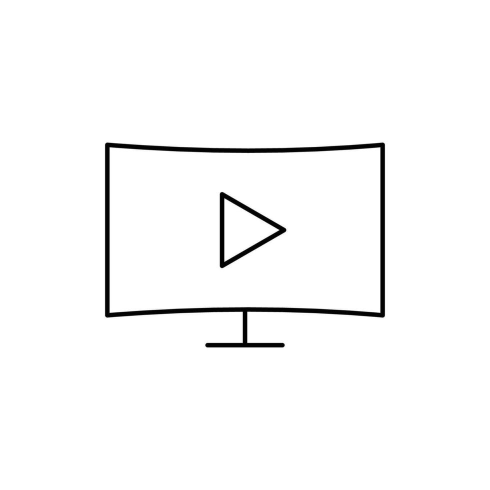 Digitronics Line Icons Vector Illustration of Editable Computer Technology Icons in Sleek Outline Style, Featuring Monitors, Smartphones, Tablets, Laptops, Electronic Devices, desktop, display, drive