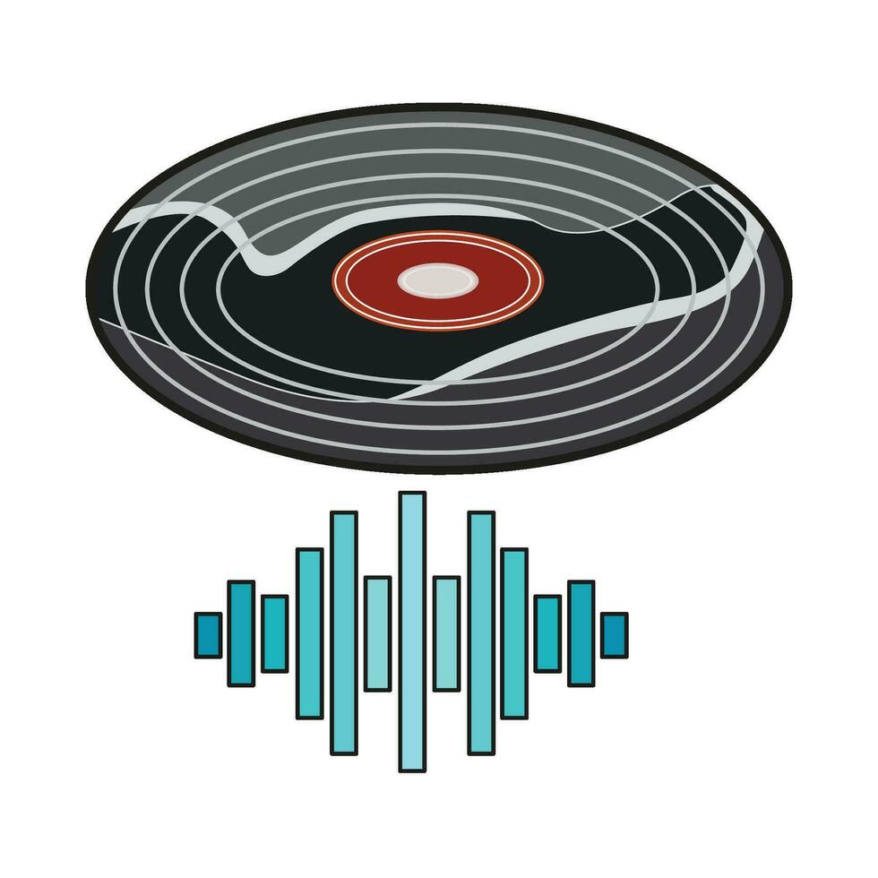 illustration of  vinyl vector
