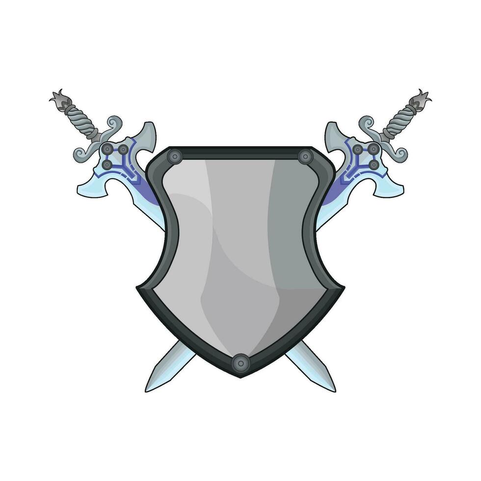 illustration of sword and shield vector