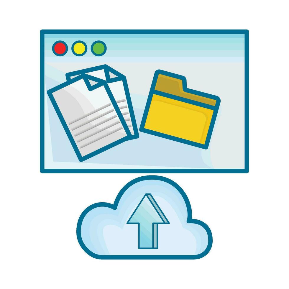 illustration of upload vector