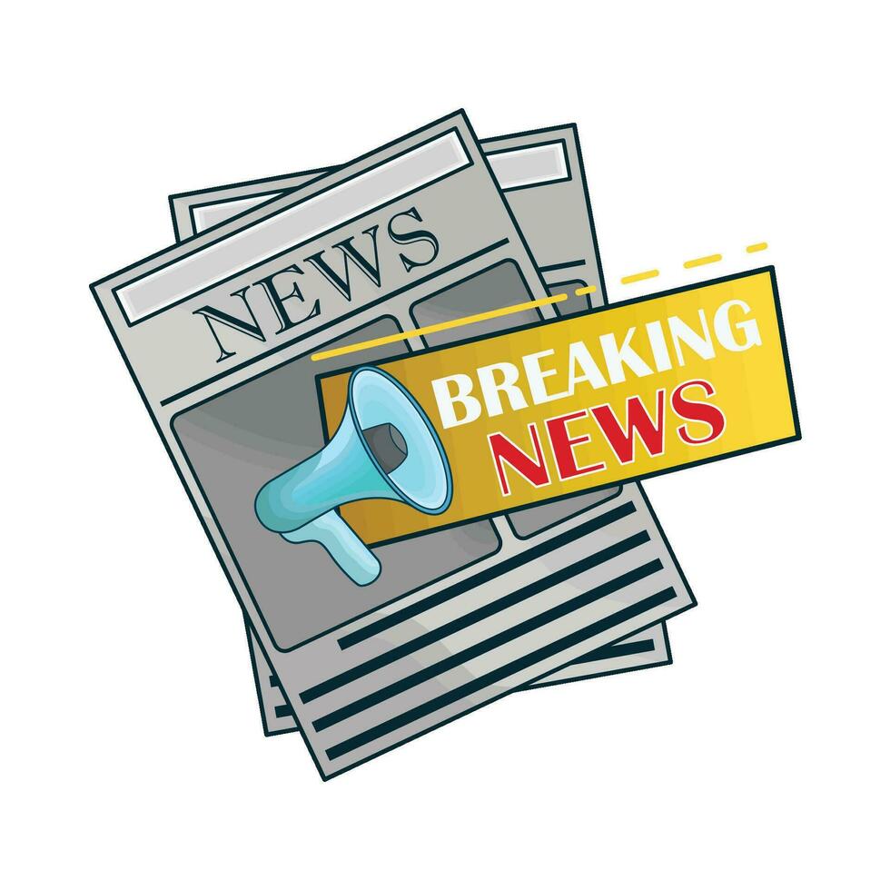 illustration of newspaper vector