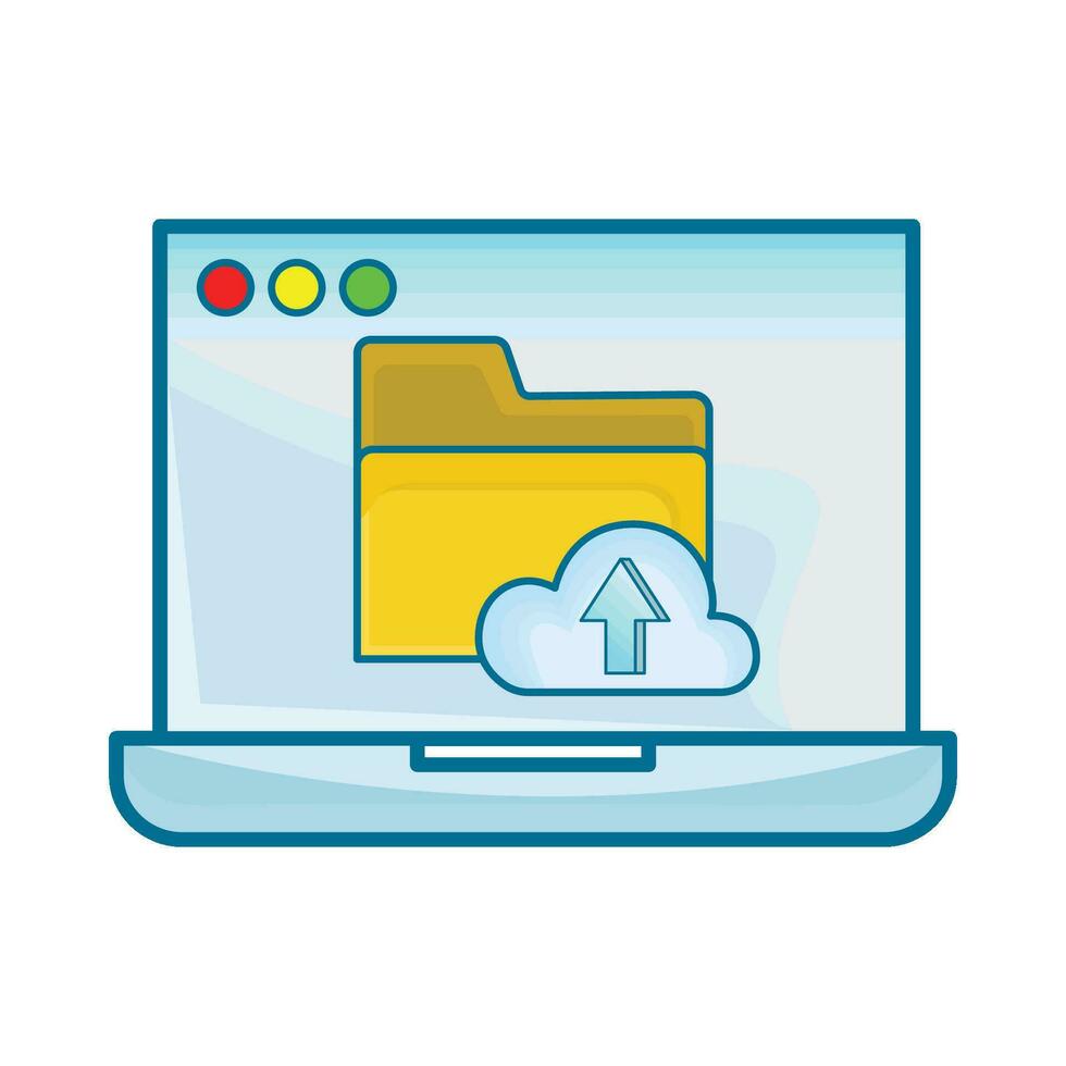 illustration of upload folder vector