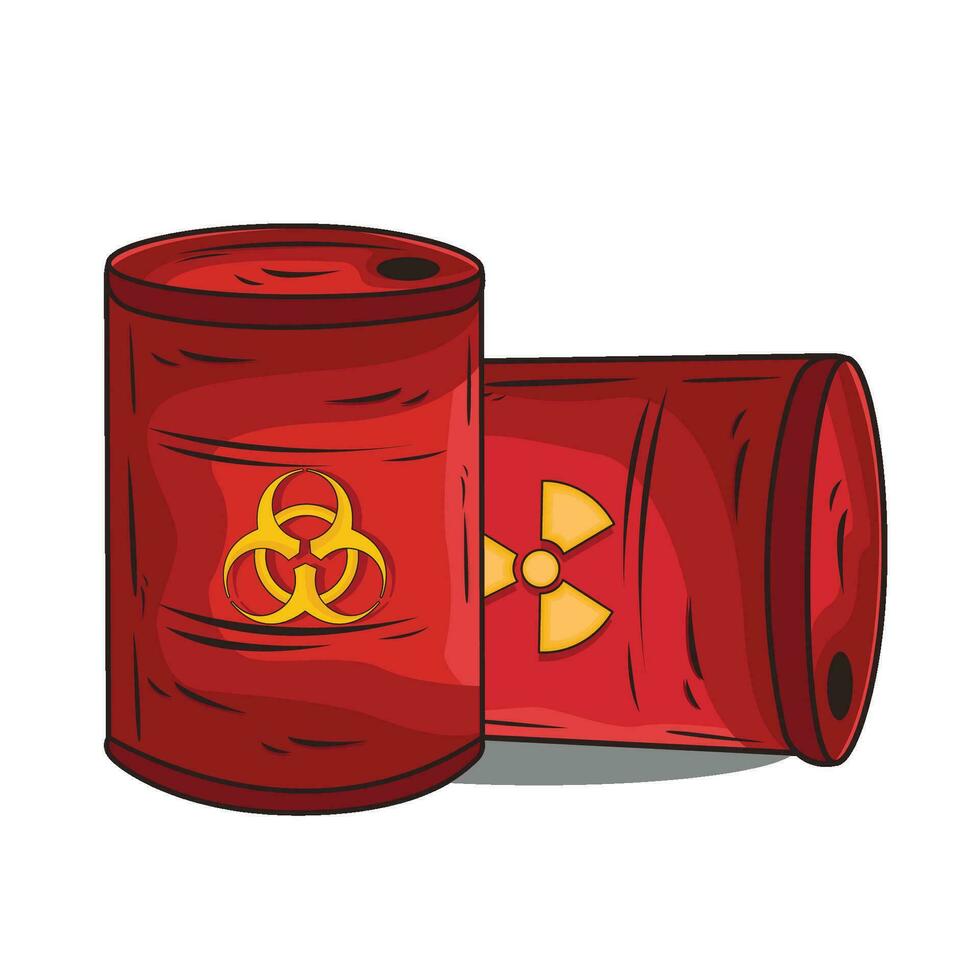 illustration of radioactive barrel vector