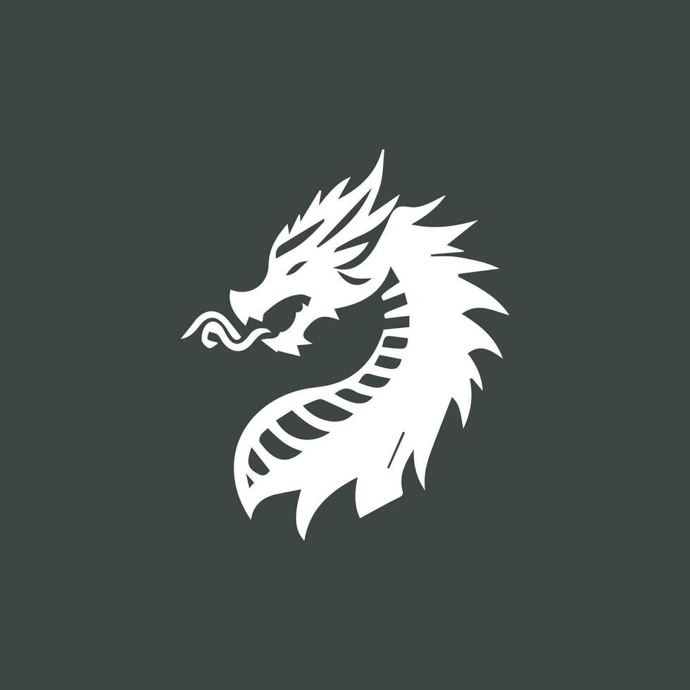 Dragon vector icon illustration design logo template