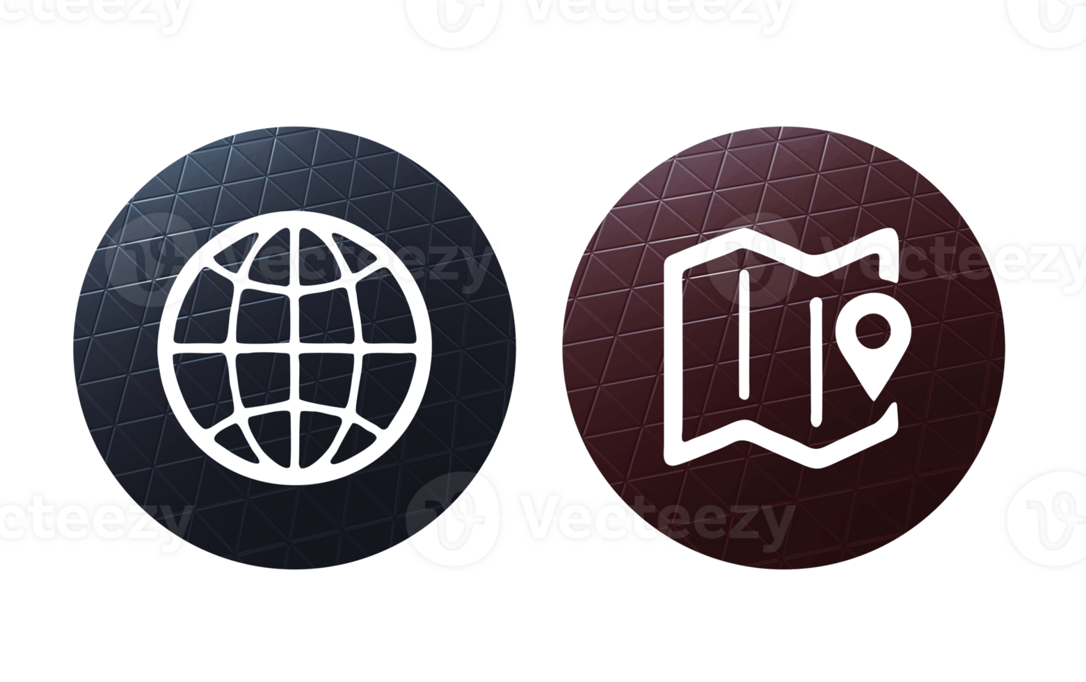 Map icon symbol with texture png