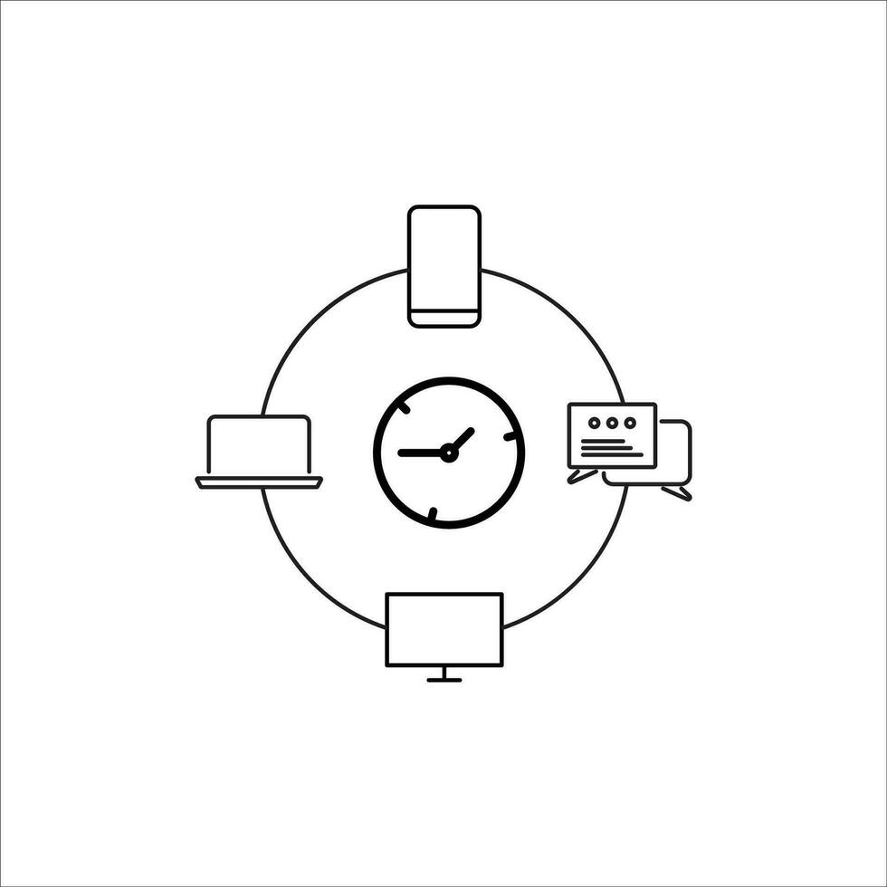 Set of 20 outline icons related to time management. Time management banner web icon vector illustration concept with icon of objective, priority, schedule, reminder, efficiency and alerts.