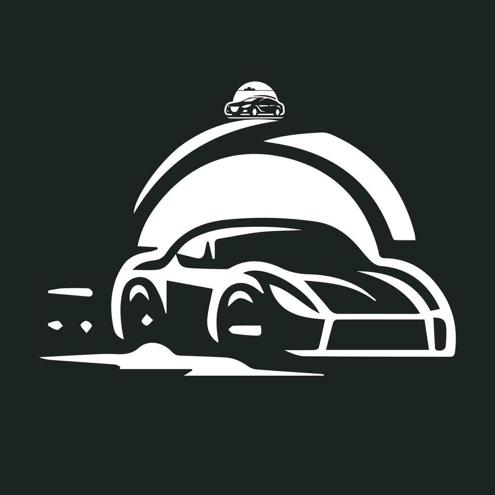 Sports car logo icon. Motor vehicle silhouette emblems. Auto garage dealership brand identity design elements. Vector illustrations.