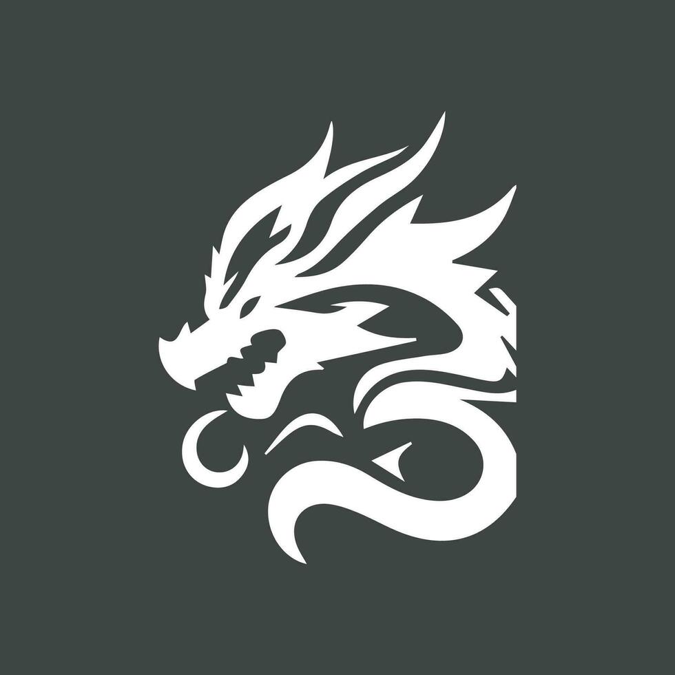 Dragon vector icon illustration design logo template